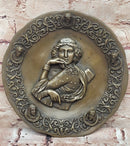 Signed Jean Patoue Blossom Girl Bronze Wall Sculpture