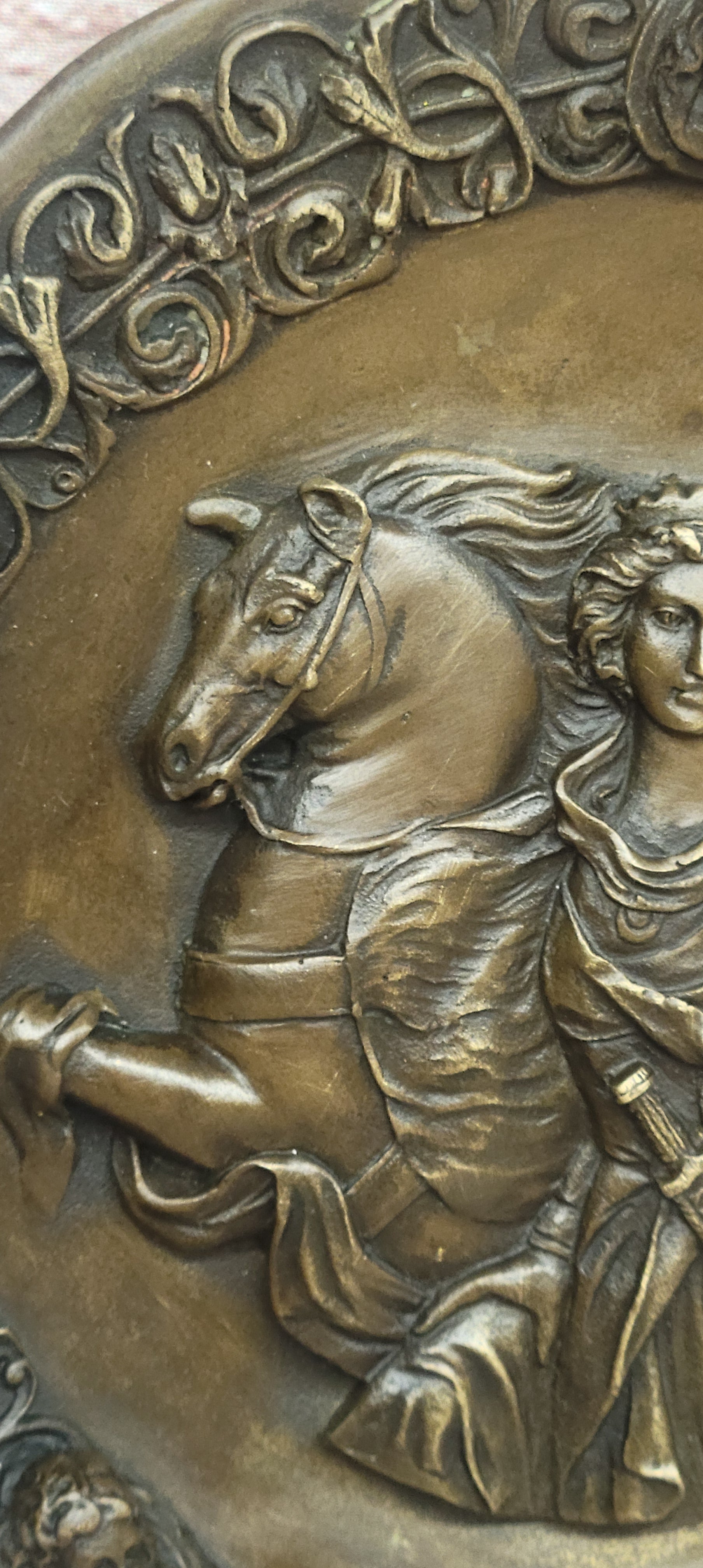 Bronze Athena Art - Goddess of Wisdom and War on Horse