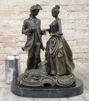 Romantic Scene Between British Officer Lord & Lady - Bronze