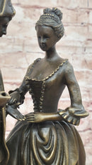 Romantic Scene Between British Officer Lord & Lady - Bronze