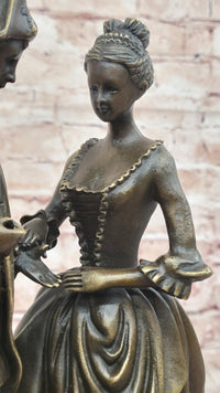 Romantic Scene Between British Officer Lord & Lady - Bronze