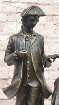 Romantic Scene Between British Officer Lord & Lady - Bronze