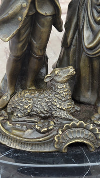 Romantic Scene Between British Officer Lord & Lady - Bronze