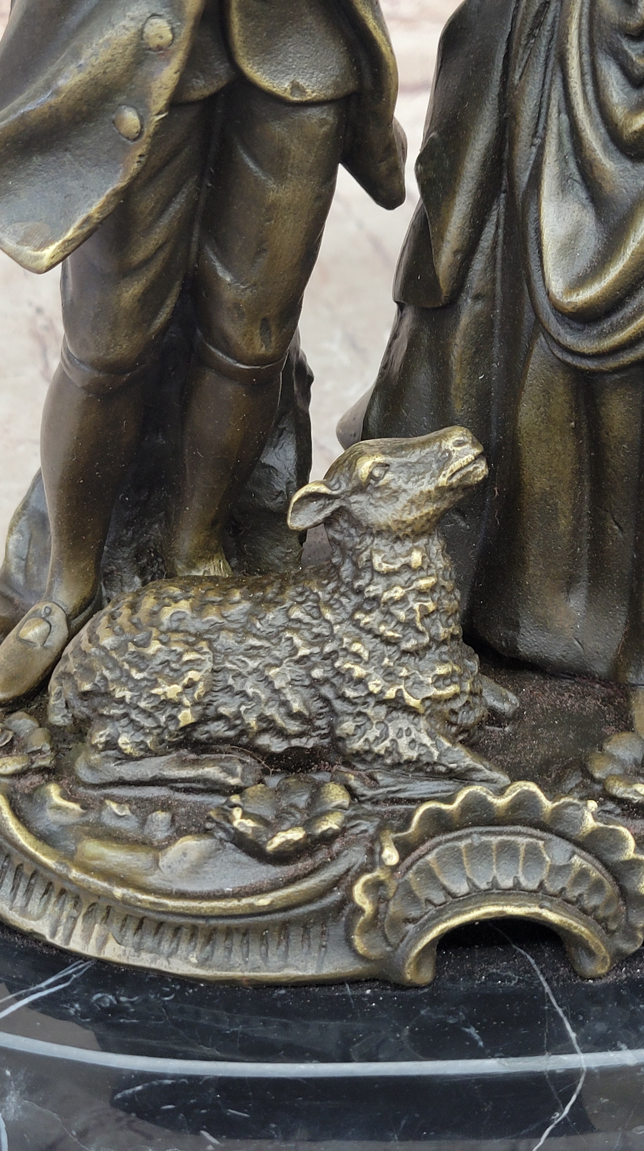 Romantic Scene Between British Officer Lord & Lady - Bronze