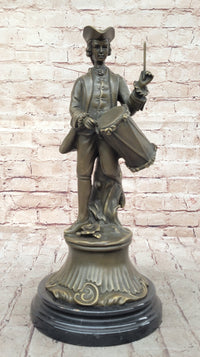 American Revolutionary War Drummer - Bronze Metal Figure by Milo