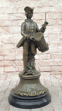 American Revolutionary War Drummer - Bronze Metal Figure by Milo