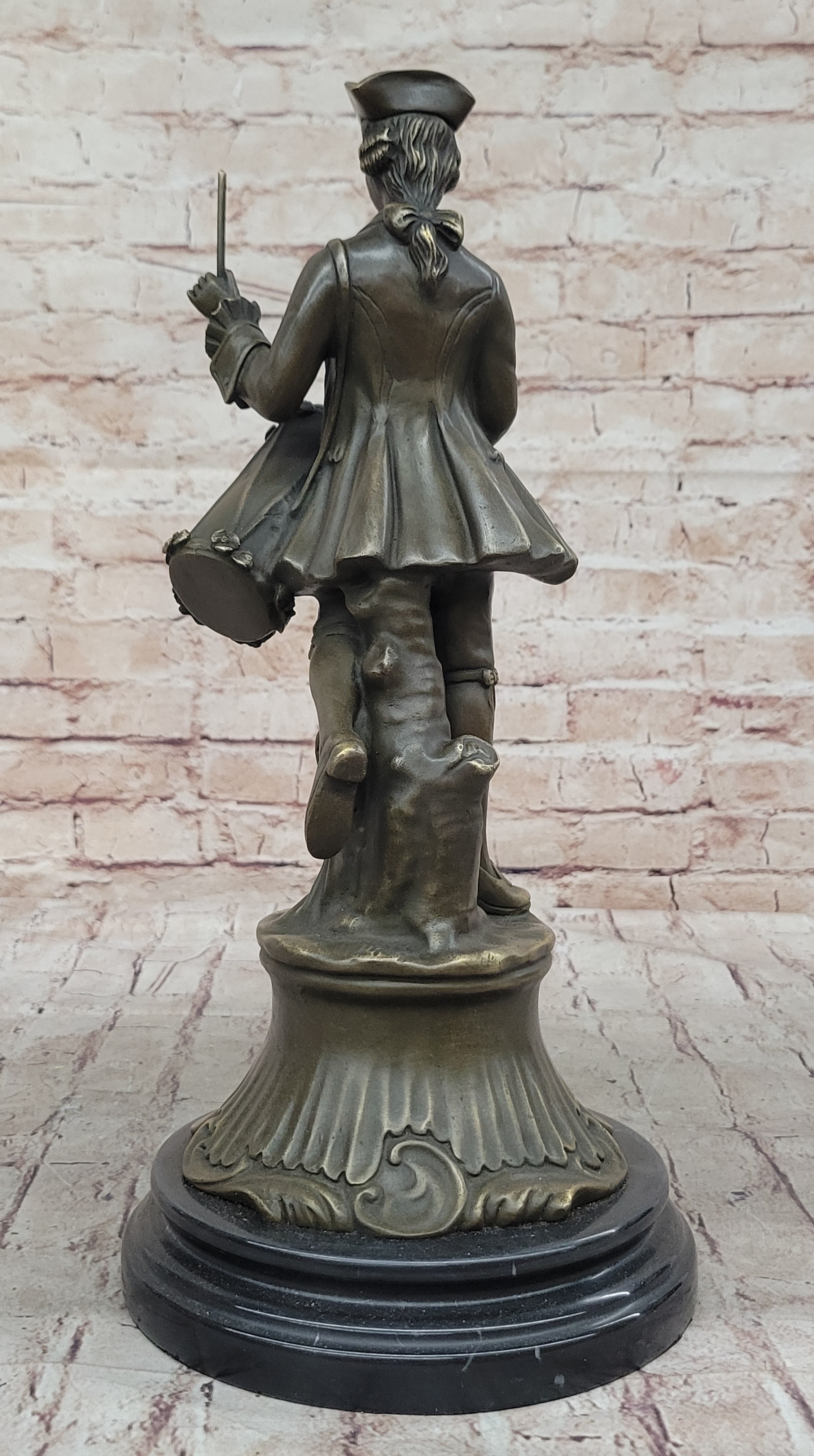 American Revolutionary War Drummer - Bronze Metal Figure by Milo