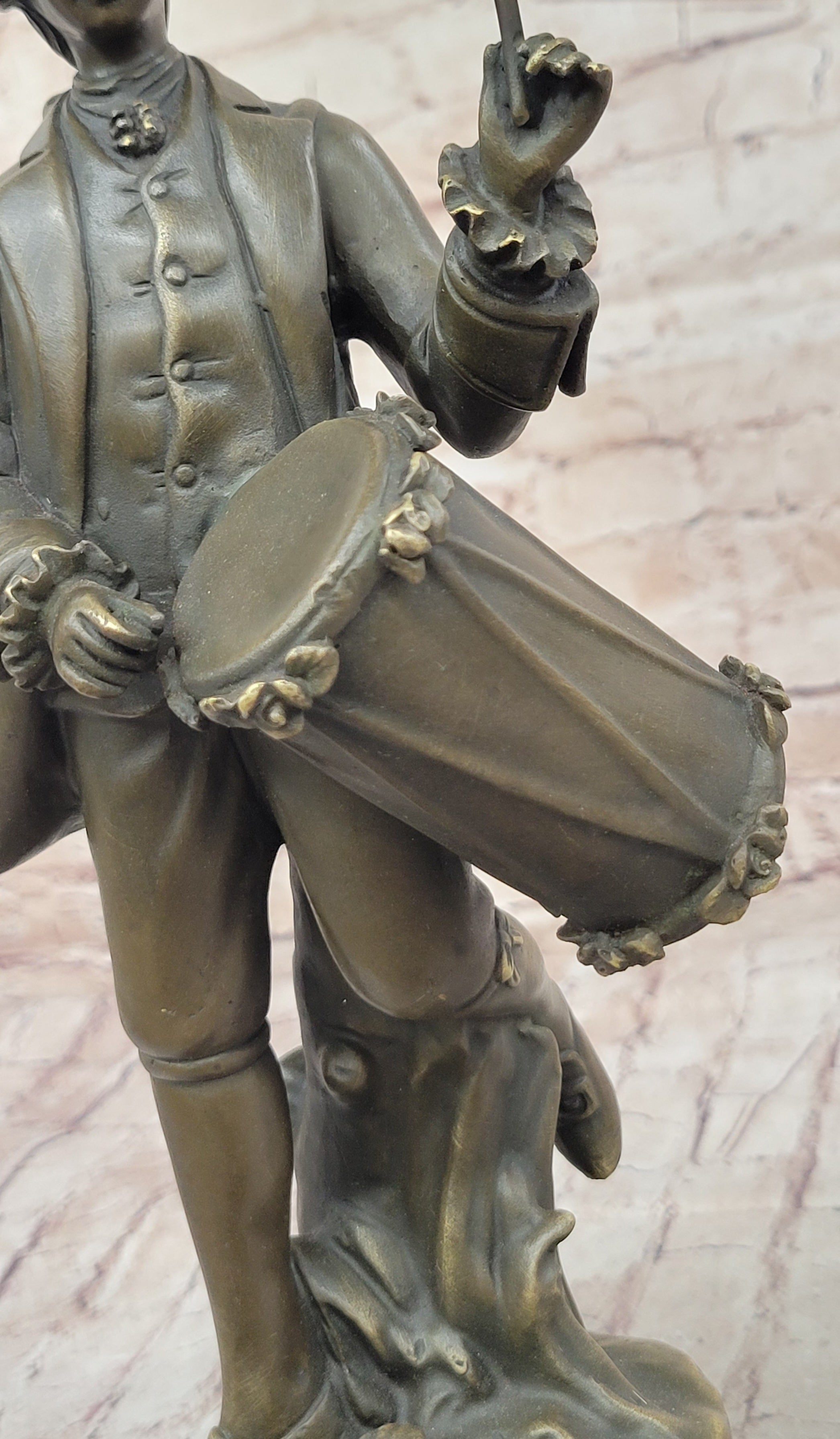 American Revolutionary War Drummer - Bronze Metal Figure by Milo