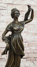Roman Woman in Flowing Robes - Bronze Metal Sculpture by Milo