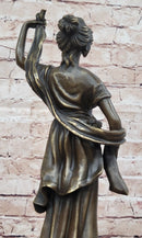 Roman Woman in Flowing Robes - Bronze Metal Sculpture by Milo