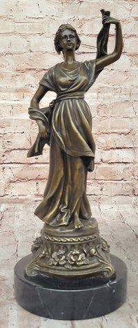 Roman Woman in Flowing Robes - Bronze Metal Sculpture by Milo