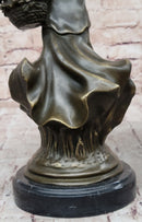 Young Woman Carrying Basket of Flowers - Bronze Sculpture by Milo