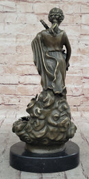 Female Figure Holding a Floral Cornucopia - Bronze Sculpture by Milo