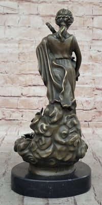 Female Figure Holding a Floral Cornucopia - Bronze Sculpture by Milo