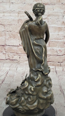 Female Figure Holding a Floral Cornucopia - Bronze Sculpture by Milo