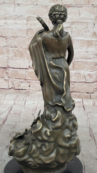 Female Figure Holding a Floral Cornucopia - Bronze Sculpture by Milo