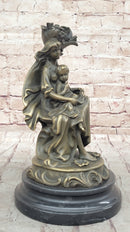 Signed Milo Mother Holding Baby Boy Maternity Bronze Sculpture