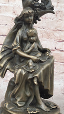 Signed Milo Mother Holding Baby Boy Maternity Bronze Sculpture