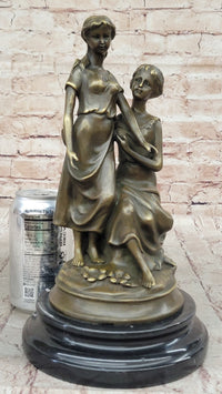 Bronze Sculpture of Two Sisters - Signed Milo