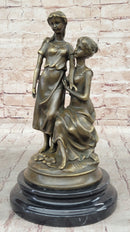 Bronze Sculpture of Two Sisters - Signed Milo