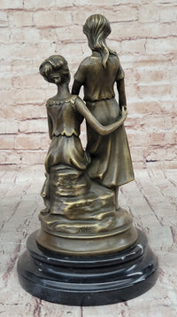 Bronze Sculpture of Two Sisters - Signed Milo
