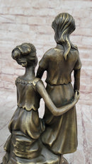Bronze Sculpture of Two Sisters - Signed Milo