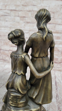 Bronze Sculpture of Two Sisters - Signed Milo