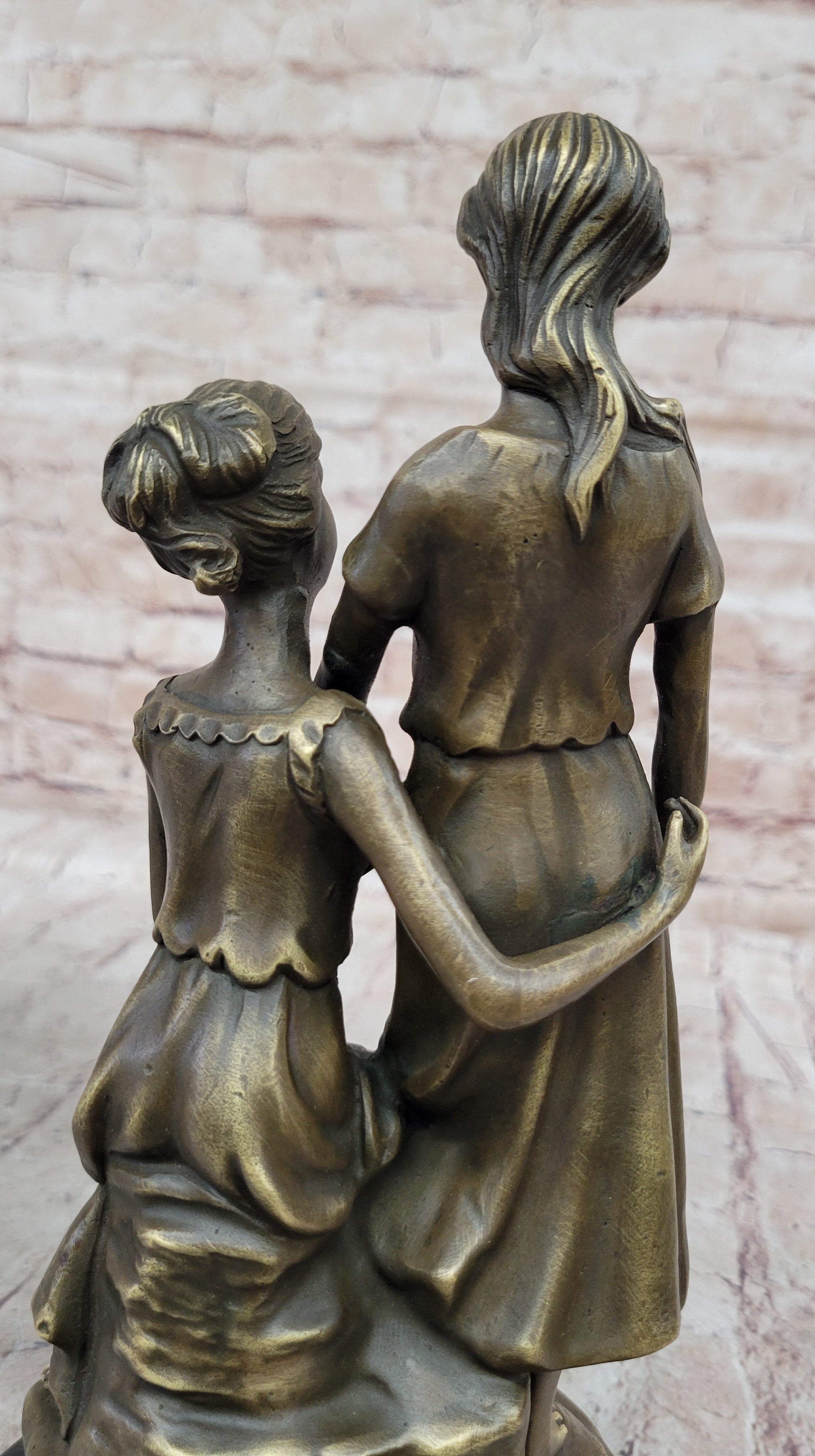Bronze Sculpture of Two Sisters - Signed Milo