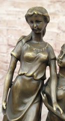 Bronze Sculpture of Two Sisters - Signed Milo