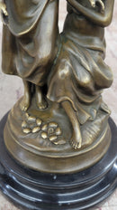 Bronze Sculpture of Two Sisters - Signed Milo