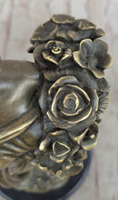 Young Woman Holding Basket of Flowers - Milo Art Deco Bronze