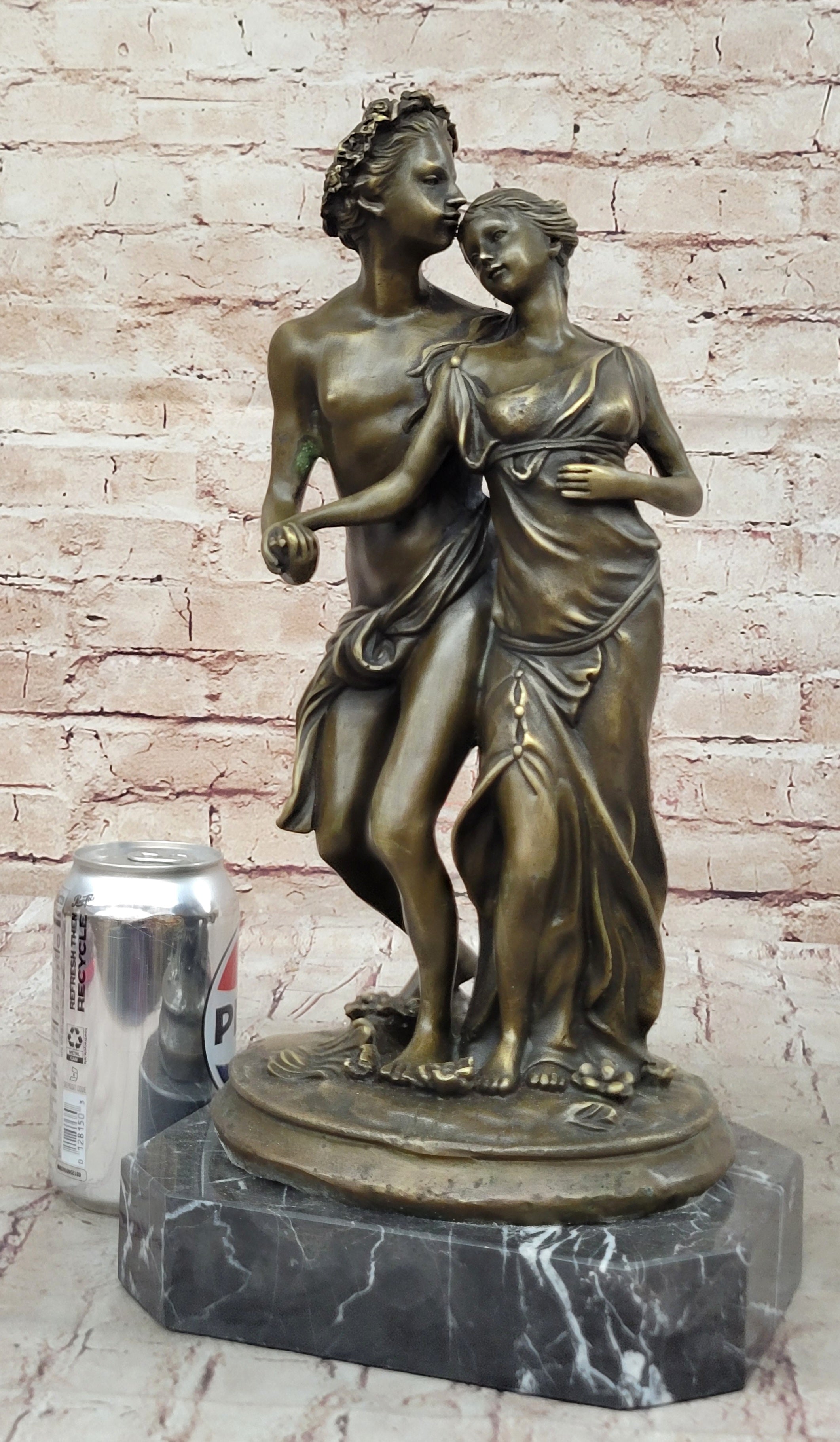 Art Nouveau Couple Romance Bronze Sculpture by Milo