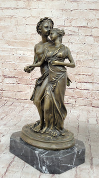 Art Nouveau Couple Romance Bronze Sculpture by Milo