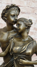 Art Nouveau Couple Romance Bronze Sculpture by Milo