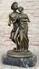 Art Nouveau Couple Romance Bronze Sculpture by Milo