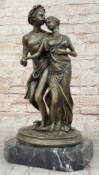 Art Nouveau Couple Romance Bronze Sculpture by Milo