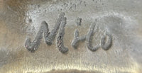 Young Girl Sitting on Tree Near Pond - Bronze Art by Milo