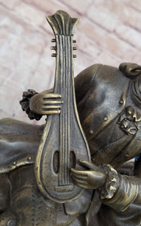 Romantic Serenade: Baroque Couple in Harmony - Bronze Sculpture