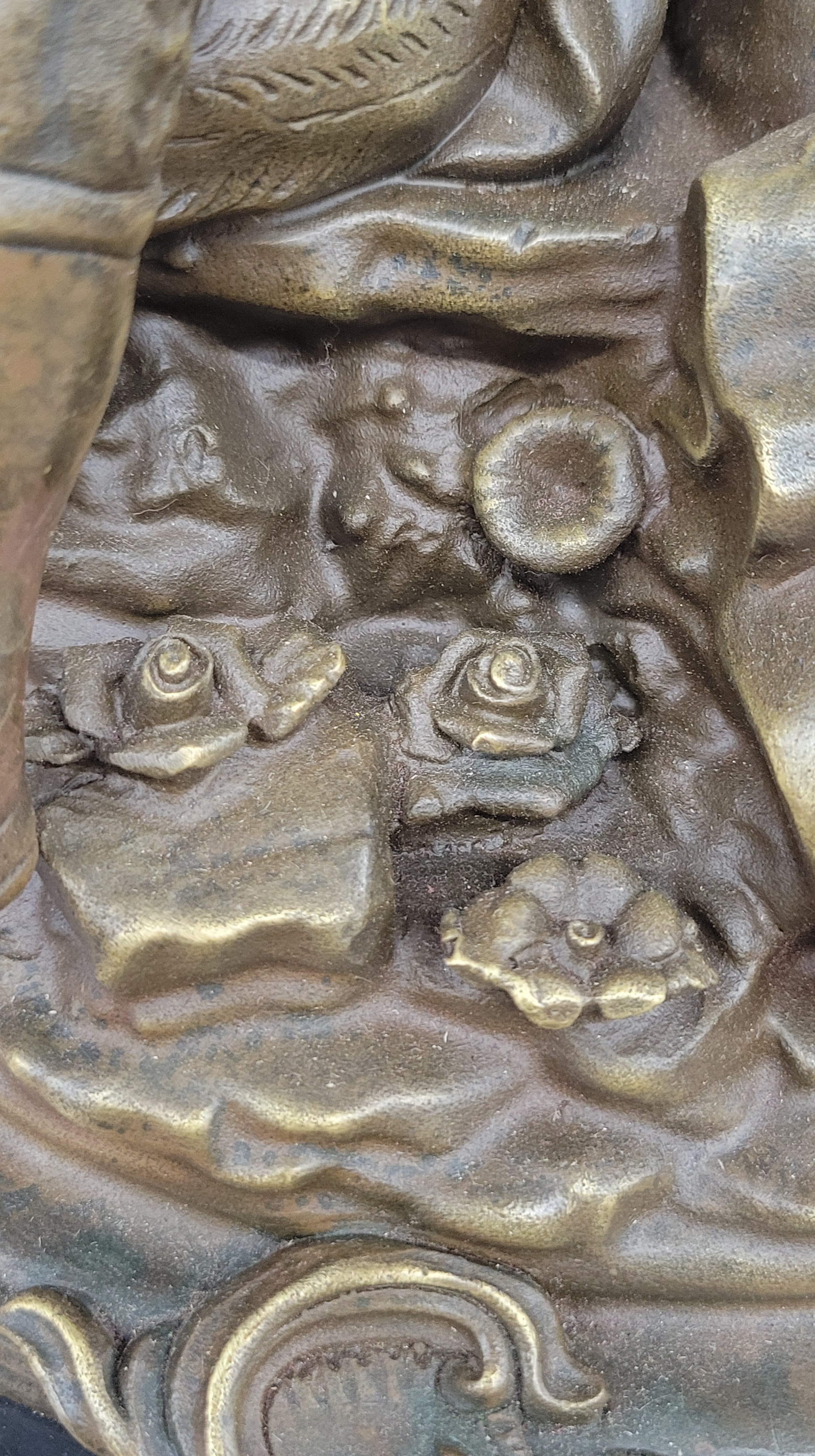 Romantic Serenade: Baroque Couple in Harmony - Bronze Sculpture