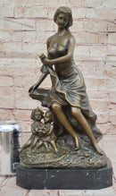 Bronze Sculpture of Woman with Cherubs by Milo