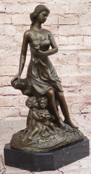 Bronze Sculpture of Woman with Cherubs by Milo