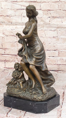 Bronze Sculpture of Woman with Cherubs by Milo