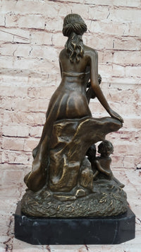 Bronze Sculpture of Woman with Cherubs by Milo