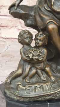 Bronze Sculpture of Woman with Cherubs by Milo