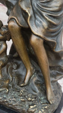 Bronze Sculpture of Woman with Cherubs by Milo