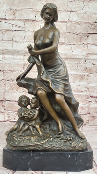 Bronze Sculpture of Woman with Cherubs by Milo