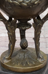 Louis XVI Hot Cast Bronze Urn Antique Style on Marble Base