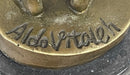 Bronze Boy Holding Flower Pot Candelabra Candle Holder
