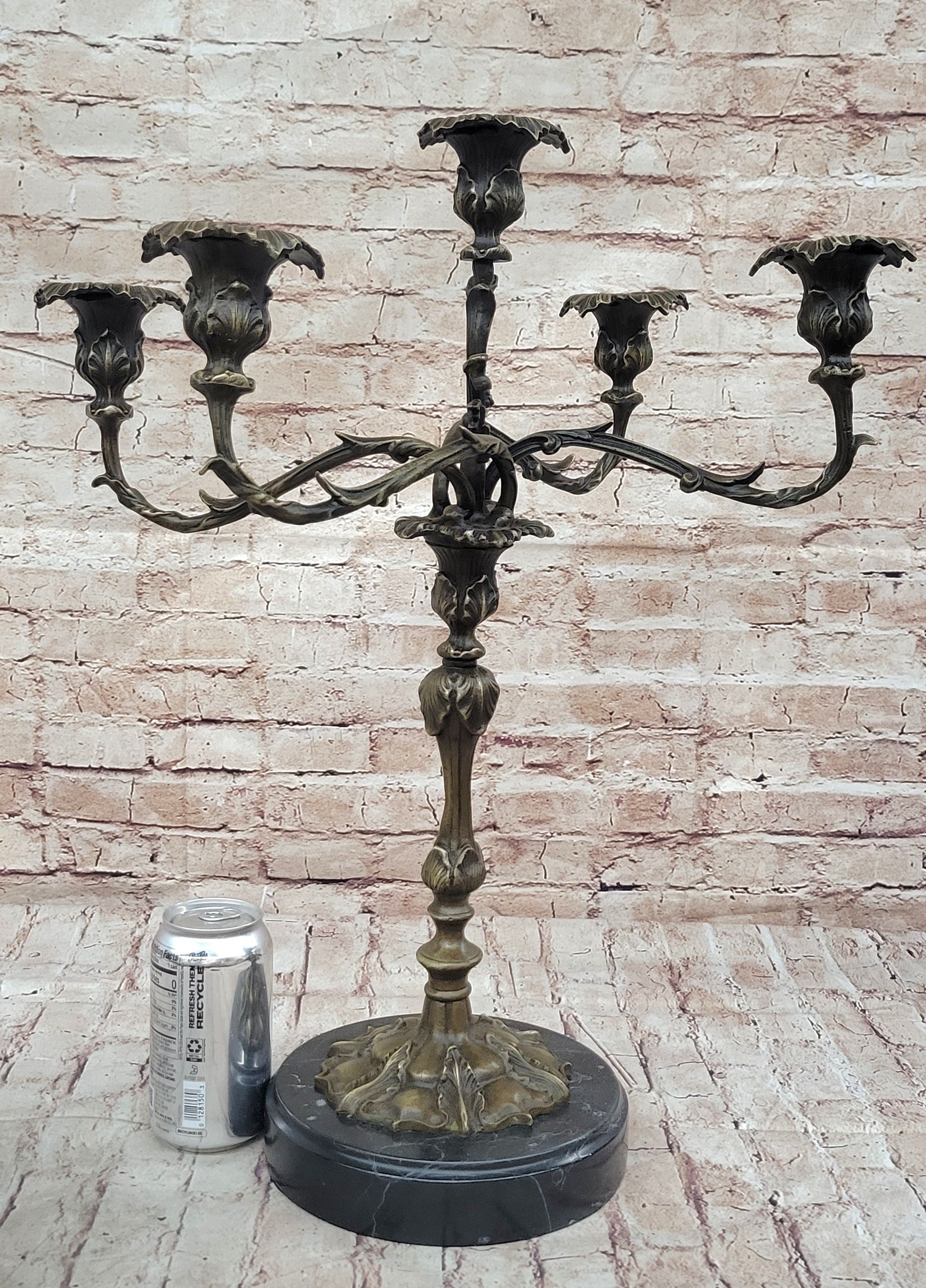 Hot Cast Bronze Victorian Candelabra Candle Holder by Milo