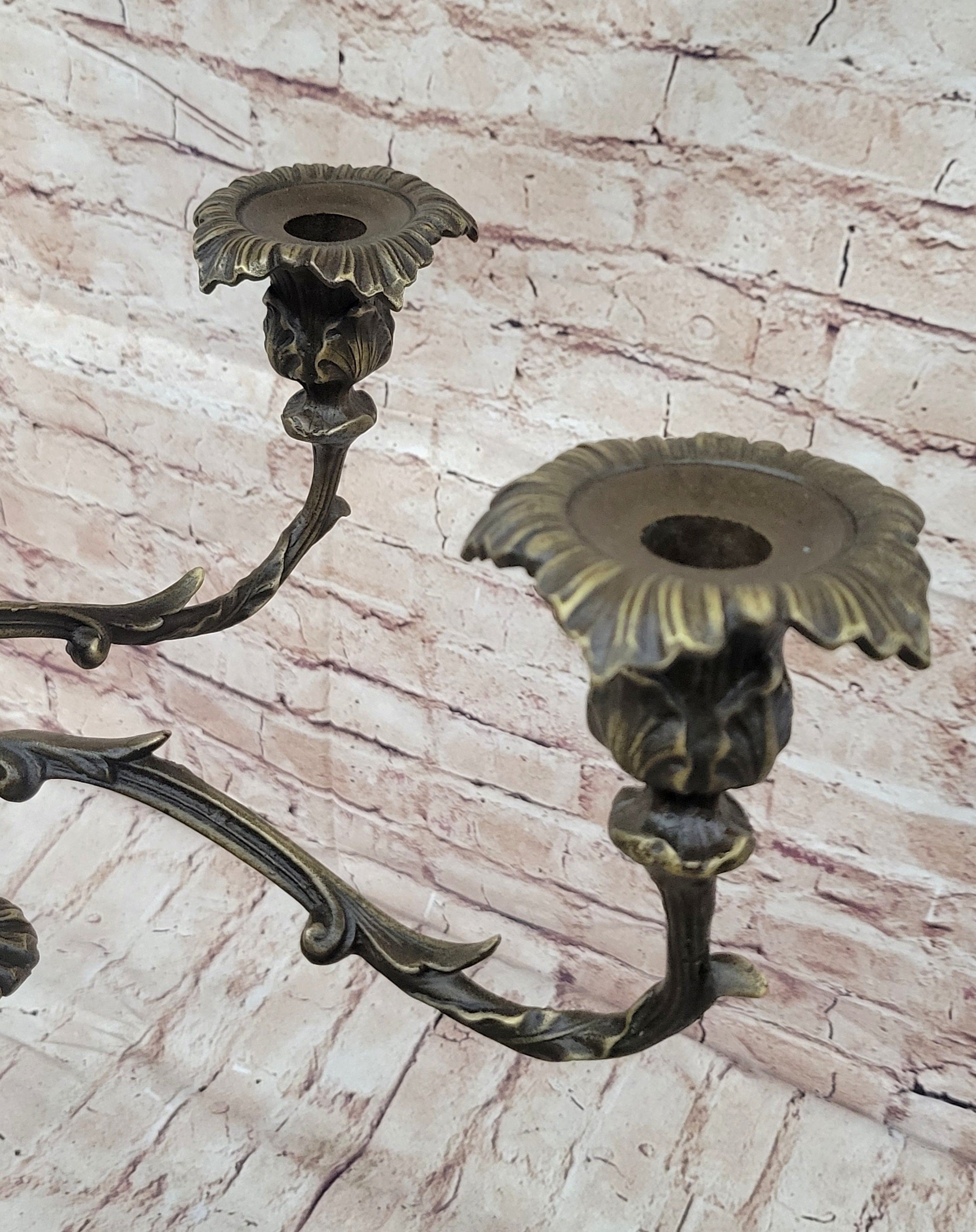 Hot Cast Bronze Victorian Candelabra Candle Holder by Milo